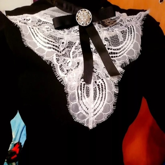 Eyelash Lace Bell Sleeve Ruffles Dress 👗 - Picture 2 of 7